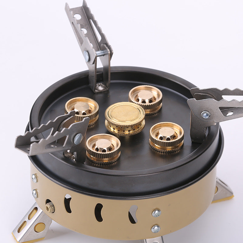 Premium Portable Camping Gas Stove – High-Power Outdoor Cooking System Dark Khaki