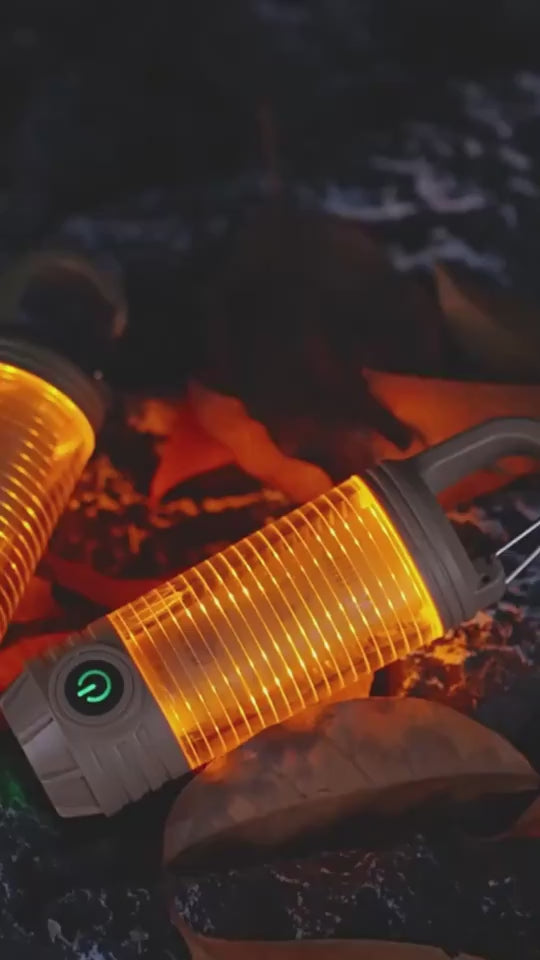 Mini Rechargeable Camping Lantern – USB-C LED Tent Light with Carabiner Hook Showcase
